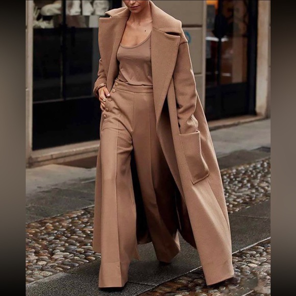 Nasty Gal Jackets & Blazers - Long Camel coat